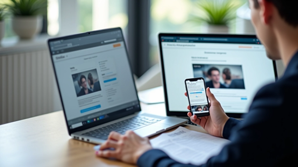 Comparação visual entre design desktop-first e mobile-first side by side