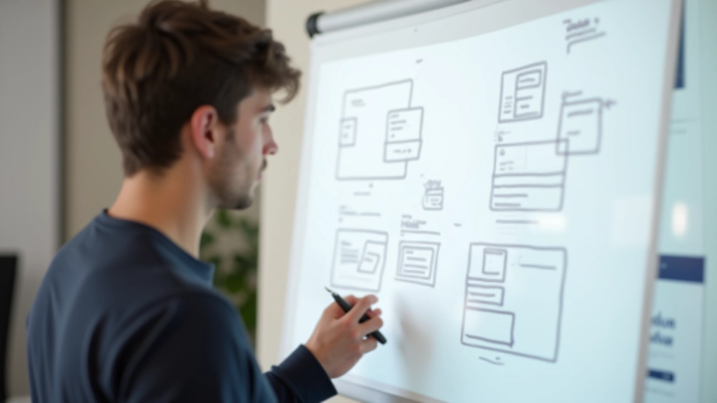 Planeamento de estratégia mobile-first com wireframes e breakpoints