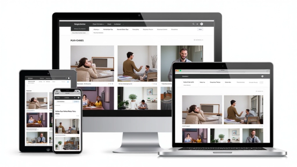 Layout flexível com imagens responsivas em diferentes tamanhos de ecrã